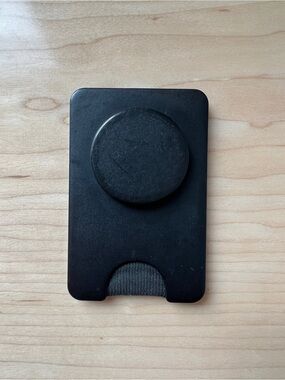 PopSocket Black Slim Card Wallet with PopGrip